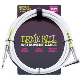Ernie Ball 6049 Кабель инструментальный 3 метра белый