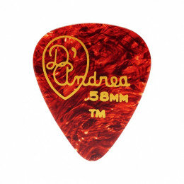 D'Andrea TPG351-058TM Shell Celluloid Медиаторы, толщина 0.58мм, 12шт