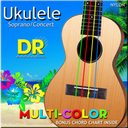 DR UMCSC - MULTI-COLOR Струны для укулеле сопрано, концерт