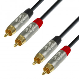 Adam Hall K4 TCC 0090 Аудиокабель 2 x RCA(M)-2 x RCA(M), REAN, 0,9м