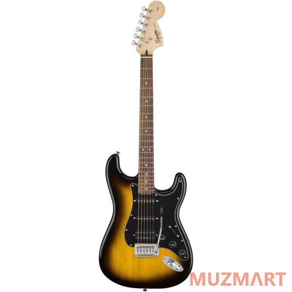 Fender SQUIER Squier Affinity Series™ Stratocaster® HSS Pack, Laurel Fingerboard, Brown Sunburst, Gig Bag, Электрогитара