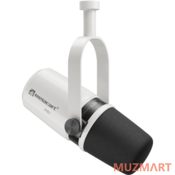 Relacart PM1 White Кардиоидный динамический микрофон с держателем
