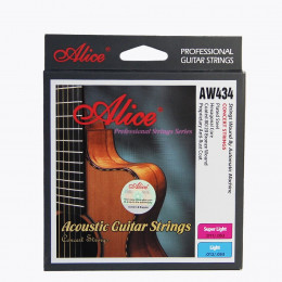 Alice AW434-L Комплект струн для акустической гитары, бронза 80/20, 12-53