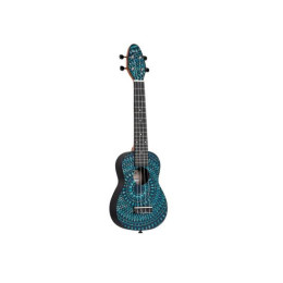 Ortega K2SS-BKC Keiki Super Scale Укулеле сопрано, с чехлом, ремнем, тюнером