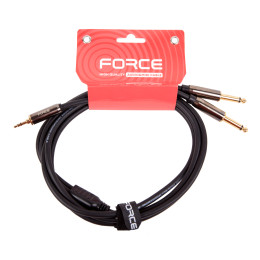 Force FLC-11/2 Аудиокабель 2хJack1/4 mono-Jack mini stereo, 2 м