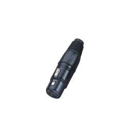 ECO RX004F Black Разъем cannon, кабельный, мама, 3-х контактный