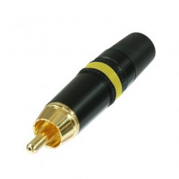 Neutrik NYS373-4 Кабельный разъем RCA, желтая полоса, золоченые контакты