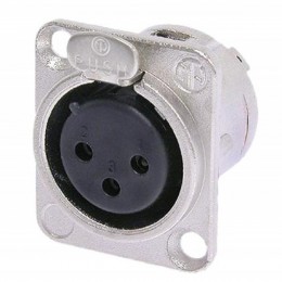 Neutrik NC3FD-L-1 Панельный разъем XLR female, посеребренные контакты