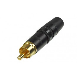 Neutrik NYS373-0 Кабельный разъем RCA, черная полоса, золоченые контакты