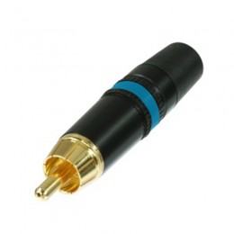 Neutrik NYS373-6 Кабельный разъем RCA, синяя полоса, золоченые контакты