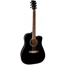 Tenson D10 CE Dreadnought Cutaway Black Электроакустическая гитара