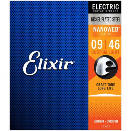 Elixir 12027 Nanoweb ANTI-RUST Custom Light Струны для электрогитары