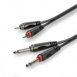 Roxtone RACC150/2 Аудио-кабель 2 x RCA - 2 x 6,3 mono Jack, 2м