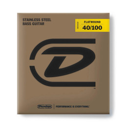 Dunlop DBFS40100 Flatwound Stainless Steel Long Scale Струны для бас-гитары